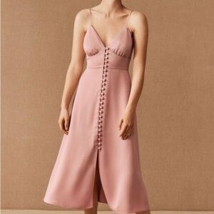 Anthropologie Sachin & Babi Maren Satin Charmeuse Dress in Pink Size 12